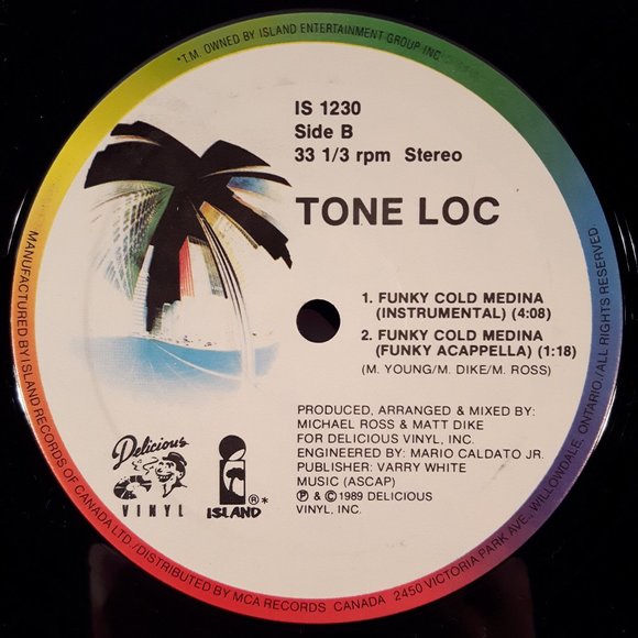 Tone-Loc - Funky Cold Medina - 12 Inch Single Vinyl LP Record - Picture 4 of 4